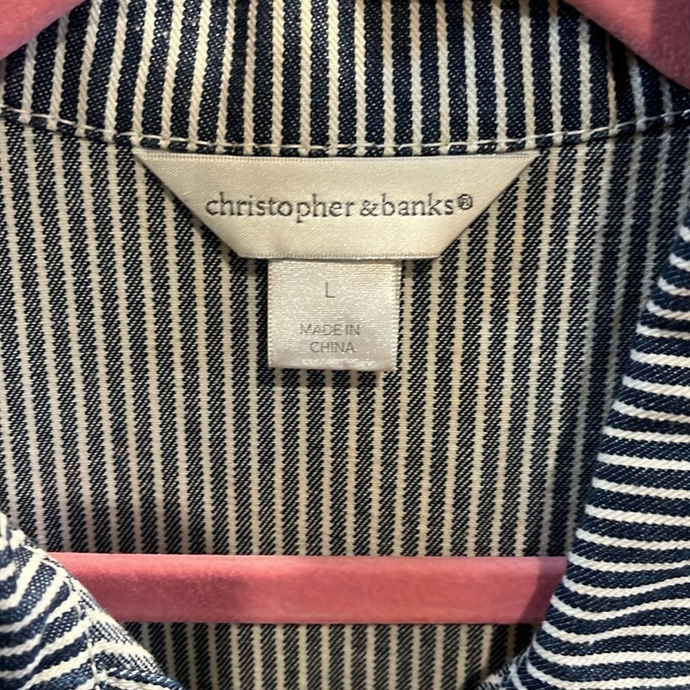 Christopher & Banks Striped Vest - Picture 2 of 6